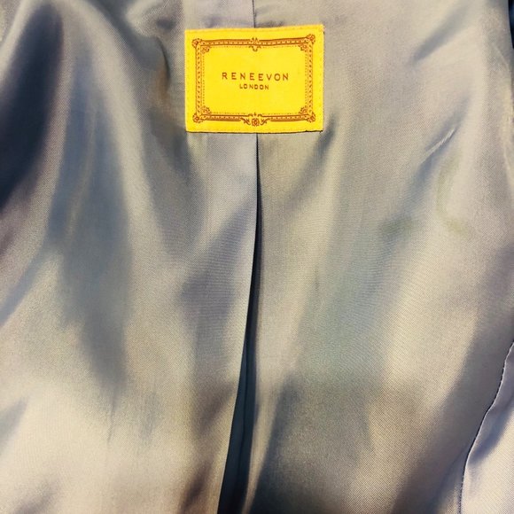 Reneevon of London Blue Wool Jacket Sz4 - Picture 6 of 7